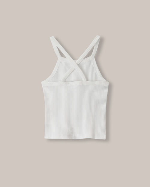Tank Top De Rib Blanca